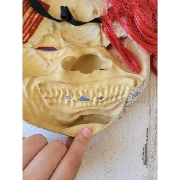 Halloween rubber face mask clown scary Joker costume - Picture 9 of 10